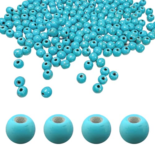 Turquoise Beads Bulk 4mm - 1400pcs Natural Semi-Precious Gemstone Round Space Loose Beads for Jewelry Making, Bracelets, Necklaces, Earring, DIY Handmade Crafts, Healing Stone Gifts - color: Round 4mm