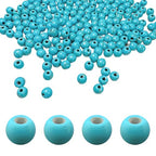 Turquoise Beads Bulk 4mm - 1400pcs Natural Semi-Precious Gemstone Round Space Loose Beads for Jewelry Making, Bracelets, Necklaces, Earring, DIY Handmade Crafts, Healing Stone Gifts - color: Round 4mm