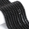 76pcs 5x8mm Natural Stone Black Agate Rondelle Spacer Loose Beads Abacus Disk Stone Round Loose Gemstone Beads for Jewelry Making DIY Bracelet Necklace - color: Black agate Stone, size: 5x8mm Abacus Disk