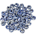 TUMBEELLUWA Natural Gemstone Beads for Jewelry Making, Rondelle Large Hole Loose Beads Pack of 15,Sodalite(8x14 mm) - color: Blue & White