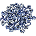 TUMBEELLUWA Natural Gemstone Beads for Jewelry Making, Rondelle Large Hole Loose Beads Pack of 15,Sodalite(8x14 mm) - color: Blue & White