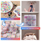 VTG Bead Organizer Box, 84 Pcs Small Plastic Containers with Lids, 4-Tier Stackable Storage Box, Clear Organizers for Jewelry Toys Craft Storage - style: 4 Tier coffret