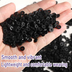 Clay Beads, 8000Pcs Black Clay Heishi Beads for Bracelets Making, Flat Round Polymer Heishi Beads for DIY Jewelry Making - color: 8000pcs Black
