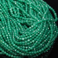 Song Xi 120pcs 3mm Natural Green Aventurine Gemstone Beads Faceted Round Loose Stone Beads for Jewelry Making (1 Strand) - color: Green Aventurine, size: 2.8-3.3mm