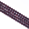 6mm Garnet Stone Beads Natural Crystal Gemstone Round Loose Beads for DIY Jewelry Making 15"/Strand - color: Garnet, size: 6mm