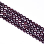 6mm Garnet Stone Beads Natural Crystal Gemstone Round Loose Beads for DIY Jewelry Making 15"/Strand - color: Garnet, size: 6mm