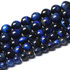 90PCS 8mm Lapis Lazuli Blue Tiger Eye Beads Natural Stone Round Loose Beads Energy Gemstone Healing Power for Jewelry Making 2 Strand 32" - color: Lapis Blue Tiger Eye, size: 8mm(2 strands)