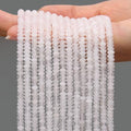 2 Strands (300PCs) White Jade Rondelle Beads, 2 * 4mm Gemstone Loose Spacer Abacus Disk Beads for DIY Bracelet Necklace Earrings Jewelry Making, Craft Supplies Beading Kit - color: White Jade, size: 2*4MM