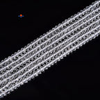JM Design Clear Quartz Faceted Rondelle Beads Size 2x3mm 15.5'' Strand for Jewelry Making