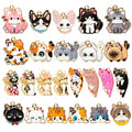 Cat Charms Pendants - 48Pcs Pet Cat Alloy Enamel Jewelry Pendants Bulk Cute Animals Gold Enamel Charms for Jewelry Making Earring Necklace Bracelet Making DIY Crafts Birthday Xmas Winter Holiday Gift