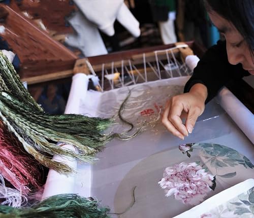 China Natural 100% Mulberry Silk Floss Handmade Embroidery Jewelry Making Threads DIY Kits 100 Colors 22m Each（100pcs） - color: 100 COLOR