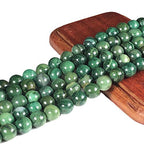 ABCGEMS Zimbabwe Verdite Beads from Africa (A Green Metamorphic Rock Composed Mainly of Fuchsite - Muscovite Mica) DIY Jewelry Making Beading Supplies - Smooth Round 10mm - color: Zimbabwe Verdite (From Africa)