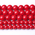 120PCS 6MM Red Glass Round Spacer Loose Beads for Jewelry Making DIY Bracelet Necklace - color: Red Glass Beads, size: 6mm (2 strands)