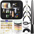 Mardatt 957Pcs Jewelry Making Supplies Kit - Includes Pliers, Ring Sizer, Wires, Opener & Other Findings for Jewelry Making & Repair - size: No.4-957Pcs