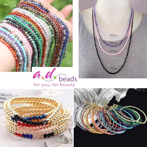 AD Beads Natural Gemstone Diamond-Cut Micro-Faceted Round Tiny 4mm Small Round for DIY Necklace Jewelry Making Beads (Green Sand) - color: Green Sand