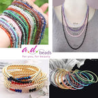 AD Beads Natural Gemstone Diamond-Cut Micro-Faceted Round Tiny 4mm Small Round for DIY Necklace Jewelry Making Beads (Sun Stone) - color: Sun Stone