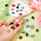 28 Pcs Cross Beads for Jewelry Making Turquoise Cross Gemstone Beads Small Crystal Crucifix Bead Charms for Easter Holiday Eid Mubarak Ramadan Christmas Necklace Jewelry Making 11-13mm - color: 14 Colors-Gemstone