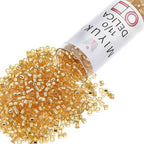 Miyuki Delica Seed Beads – Size 11/0 (1.6 mm), DB0042, Silver-Lined Gold, 7.2 g, Approx. 1440 Beads, Made in Japan - color: DB0042 - Silver-Lined Gold