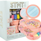 STMT D.I.Y. Personalized Jewelry Box, Design 50+ Accessories, Includes Swiveling Jewelry Box, Beads for Jewelry Making, Bracelet Making Kit, Great Gifts for Girls, Jewelry Making Kit for Girls 8-12 - size: Small, style: Jewelry Box