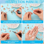Cunno 776 Pcs Seashell Keychain Making Kit Ocean DIY Craft Key Chain Starfish Pearl Seahorse Letter Name Beads with Keychain Clip and Tool Accessories for Backpacks Purse Tote Bag Crafts DIY Supplies - color: Pink Gold, style: Nautical, Beach