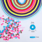 19000pcs 50 Strands Clay Bead Bracelet Kit, 6mm Flat Round Polymer Clay Beads Spacer Heishi Beads for Jewelry Making Earring Necklace - color: 50 Strands Colorful