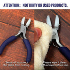 Mini Nylon Jaw Pliers 3.5-Inch Flat Nose Pliers with 2 Replacement Tips and Screwdriver Wire Straightentener Jewelry Making Tools for Beading, Gripping, Shaping Wire - style: 3.5-Inch Nylon Jaw Pliers