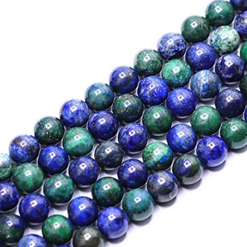 Natural Gemstone Loose Beads Smooth Round Approxi 15 inch DIY Bracelet Necklace for Jewelry Making (6mm, Chrysocolla) - color: Chrysocolla, size: 6mm