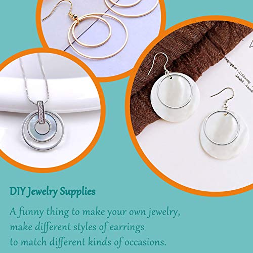 100Pcs Round Earring Beading Hoop Rings,5Sizes Earring Finding Open Bezels Linking Rings Beading Hoop Earrings Pendant for DIY Craft Jewelry Making,Earrings Necklace,Crafts Supplies