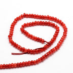 115pcs Natural Jade Disk Stone Beads 4x2mm Rondelle Faceted Dyed Stone Loose Spacer Beads for Jewelry Making Design Bracelet Necklace Keychain Phone Chain Lanyard Ornament, Red - color: Red