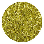 2000Pcs Tube Seed Beads 2x7mm Mini Long Glass Bugle Bead Small Craft Loose Spacer Beads for DIY Phone Charms Waist Bead Bracelets Earrings Necklaces (Lemon Yellow) - color: Lemon Yellow
