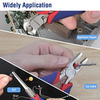 WORKPRO 6-piece Mini Pliers Set - Needle Nose, Diagonal, Long Nose, Bent Nose, End Cutting and Linesman, for Making Crafts, Repairing Electronic Devices, with Pouch - color: Blue
