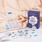 SUNNYCLUE 1 Box DIY 10 Pairs Starfish Mermaid Turquoise Earring Making Starter Kit Ocean Beach Summer Theme Earrings Synthetic Turquoise Beads Turtle Fish Crab Slipper Charm for DIY Jewelry Making - color: Ocean Earrings 4