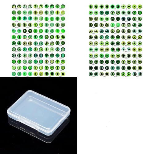 70Pcs Flat Round Transparent Glass Cabochons with Eye Pattern Flatback Glass Dome Flatback Cab Beads for Photo Cameo Jewelry Making Necklace Ring DIY Crafts 8x2mm Green - color: 70Pcs-8x2mm-Green