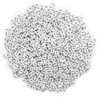 600PCS 6x6mm Square Acrylic Letter Beads I for Friendship Bracelets Jewelry Making, White Acrylic Cube Base with Black Alphabet Beads for DIY Crafts Bracelets Necklaces Key Chains Phone Lanyard - color: Letter I(Black on White)