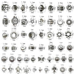 stino Paired Silver Metal Spacer Beads for Jewelry Making, Bracelet Earrings Necklace Findings & Supplies 512 (Paired (106pcs)) - color: Paired (106pcs)