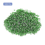 uxcell 1400Pcs Glass Bugle Beads, 1.5x1.5mm Tube Mini Loose Glass Seed Spacer Bead for DIY Earrings Necklaces Bracelets Jewelry Making (Silver-Dark Green) - color: Silver-Dark Green, size: 1.5x1.5mm
