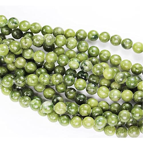 4mm Natural Green Jade Gemstone Round Loose Beads Crystal Stone Bracelet Necklace Accessories Crafts for Jewelry Making DIY,1 Strand 15" - color: Green Jade, size: 4MM