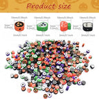 Looconi 200pcs Halloween Clay Beads for Jewelry Making DIY Crafts Bracelet