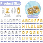Cheriswelry 104Pcs Acrylic Letter Beads Plating Alphabet Plastic Beads Initial Letter A-Z Bead 12mm for DIY Bracelet Necklace Keychain Phone Straps Jewelry Making - color: 2 Color