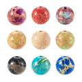 Craftdady 90pcs Natural Stone Imperial Jasper Beads Round Gemstone Striped Agate Dragon Veins Agate Crackle Agate Loose Beads Energy Healing Gemstone Beads for DIY Jewelry Crafts - color: Mixed Color,Imperial Jasper