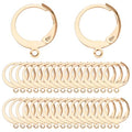 SUNNYCLUE 1 Box 80Pcs Leverback Earring Hooks Real 18K Gold Plated Stainless Steel Huggie Hoop Round Leverbacks Earwires Lever Back Hoops for Jewelry Making Earrings Backs Findings Replacement Adult - color: 80pcs Real 18k Gold Plated Stainless Steel Roun