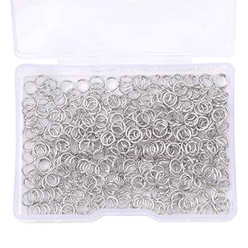 BEADIA Platinum Plated Jump Rings Non Tarnish 5mm 400pcs for Jewelry Making Findings - color: Platinum, size: 0.7x5mm