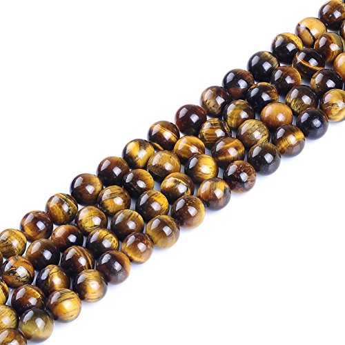 Natural Round A+ Tiger Eye Agate Loose Stone Beads Bulk for Jewelry Making 4MM, 6MM, 8MM, 10MM,12MM (20MM) - color: 20MM