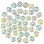 AB Color Noctilucence Acrylic Cube Bead DIY Beading Hairband Bracelets Necklace Craft Embelishment (Shiny Glitter-Round) - color: Shiny Glitter-Round