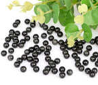 4mm 200pcs Natural Stone Round Beads Black Obsidian Genuine Stone Beading Loose Gemstone DIY Charm Smooth Beads for Bracelets Necklaces Earrings Hole Size 1mm (Black Obsidian 4mm) - color: Black Obsidian, size: 4mm