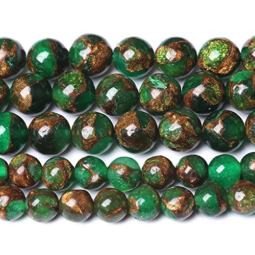 6MM 60PCS Green Cloisonne Craft Loose Round Beads for Jewelry Making DIY Bracelet - color: Green Cloisonne, size: 6mm