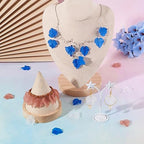 Crafans 50Pcs Frosted Acrylic Leaf Charms 24x22.5x3mm Transparent Plant Pendants Clear Autumn Maple Leaves Beads Charms for Jewelry Making (White) - color: White