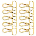CRAFTMEMORE Snap Hook Swivel Push Gate Lobster Clasps Fashion Clips Purse Making FS10 Pack of 10 (Gold, 1-1/2 Inch) - color: Gold, size: 1-1/2 Inch