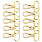 CRAFTMEMORE Snap Hook Swivel Push Gate Lobster Clasps Fashion Clips Purse Making FS10 Pack of 10 (Gold, 2 Inches) - color: Gold, size: 2 Inches