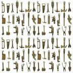 Youdiyla 80pcs Alloy Ancient Cyan Father's Day Series New Tool Set Pendant Jewelry Making DIY Keychain Earrings Pendant Various Design Charms for Jewelry Making Bracelets Necklace (SN901) - color: SN901
